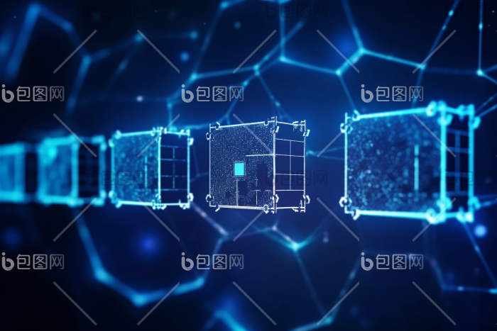 区块链技术虚拟数据网络科幻虚拟摄影图图片-包图网