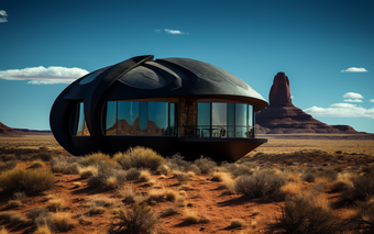 沙漠房屋现代建筑未来建筑沙漠建筑荒漠摄影图8