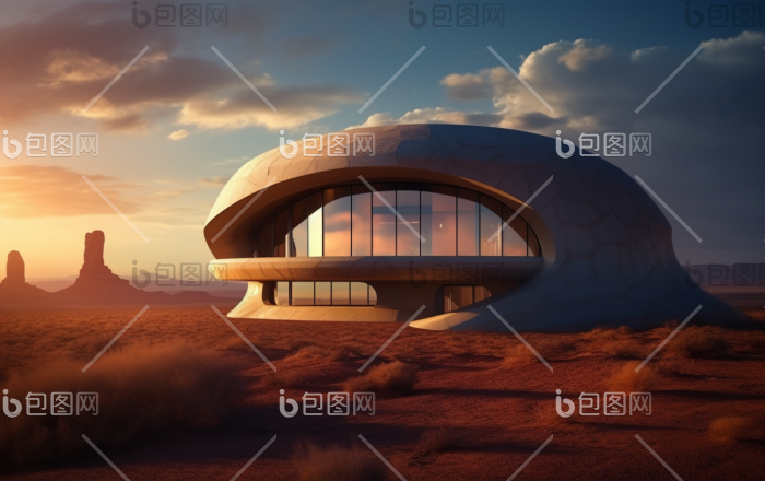 沙漠房屋现代建筑图片-包图网