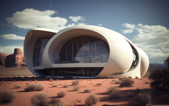 沙漠<strong>房屋</strong>现代建筑<strong>未来</strong>建筑沙漠建筑荒漠摄影图18