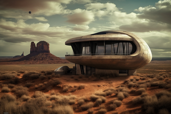 沙漠<strong>房屋</strong>现代建筑<strong>未来</strong>建筑沙漠建筑荒漠摄影图5