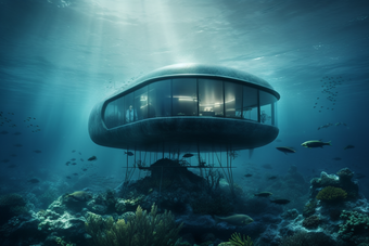 海底现代建筑未来建筑科幻房屋摄影图27