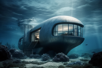 海底现代建筑未来建筑科幻房屋摄影图26