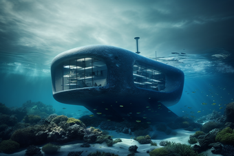 海底现代建筑未来建筑科幻房屋摄影图36