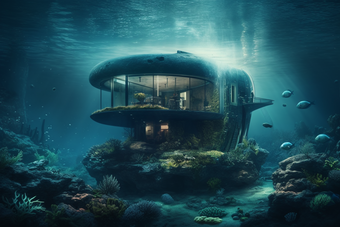 海底现代建筑未来建筑科幻房屋摄影图32