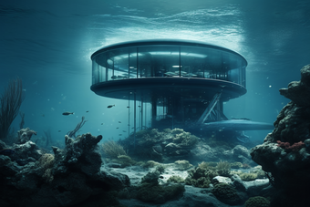 海底现代建筑未来建筑科幻房屋摄影图34