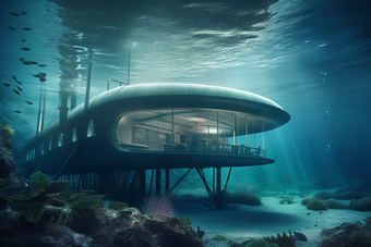 海底现代建筑未来建筑科幻房屋摄影图28