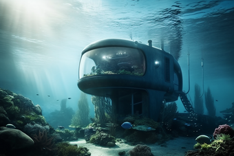 海底现代建筑未来建筑科幻房屋摄影图23