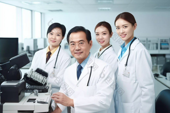 医生团队诊所半身合影治疗职业图片-包图网