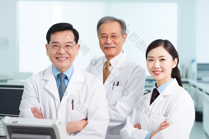 医生团队诊所半身合影治疗肖像照图片-包图网