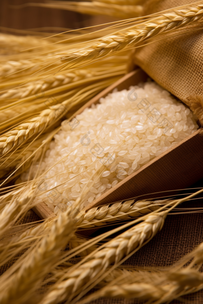 稻米大米粮食谷物麦穗摄影图18