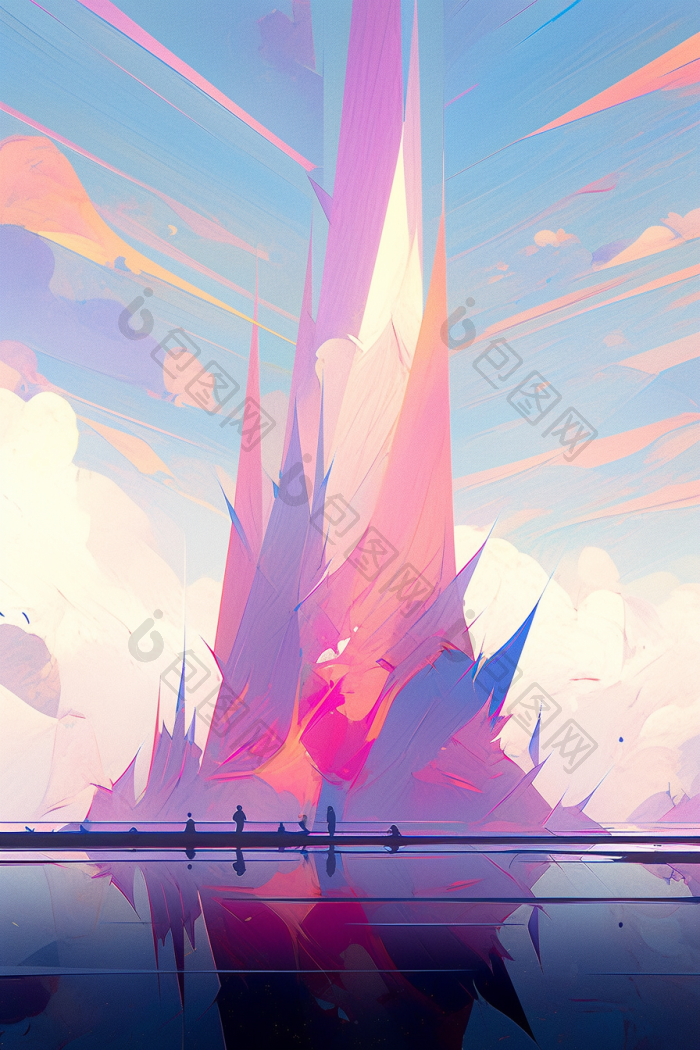 抽象插画风景插画高清图片下载-包图网