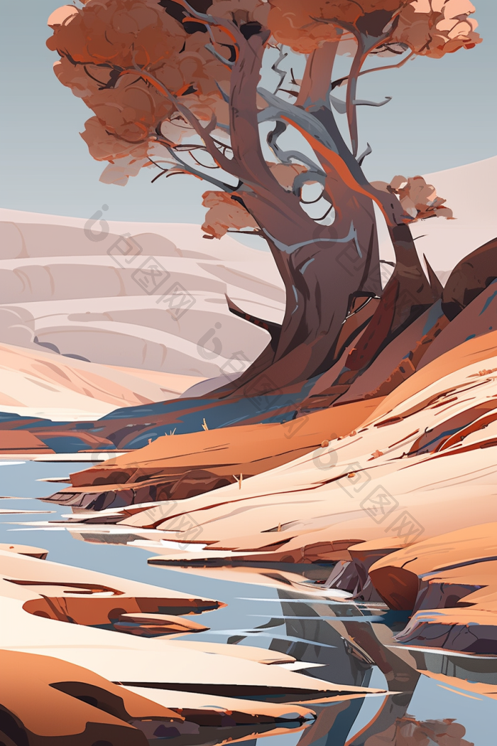 抽象插画风景插画高清图片下载-包图网