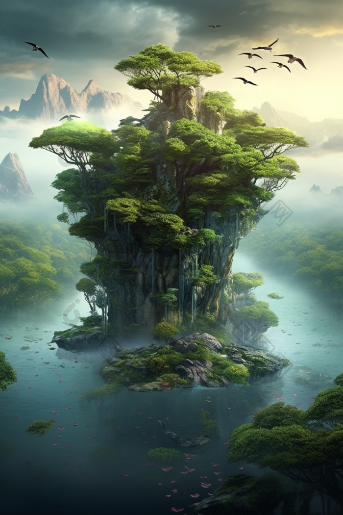 世界树图宏大的界树插画高清图片下载-包图网