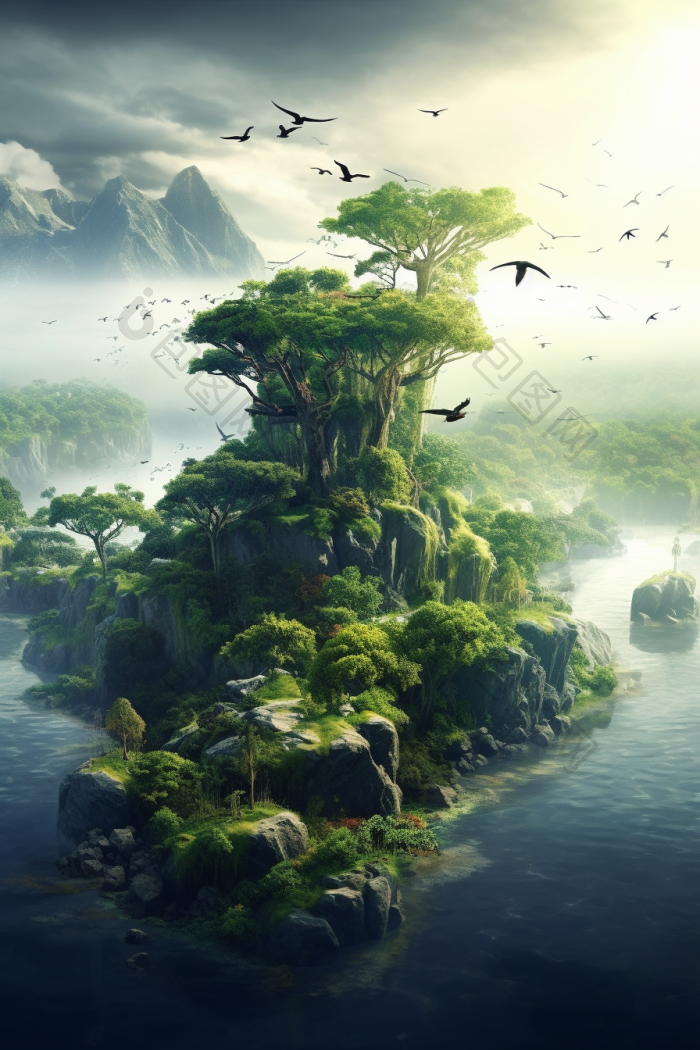 世界树图宏大的界树插画高清图片下载-包图网
