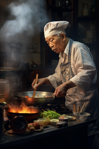 男人厨房做饭烹饪家务菜肴制作