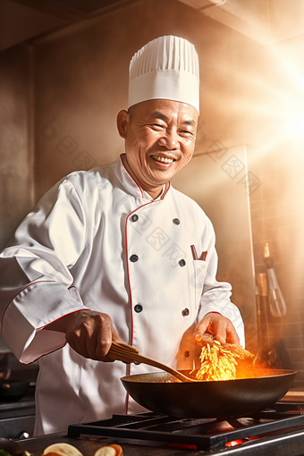 男人厨房做饭烹饪家务菜肴炒菜