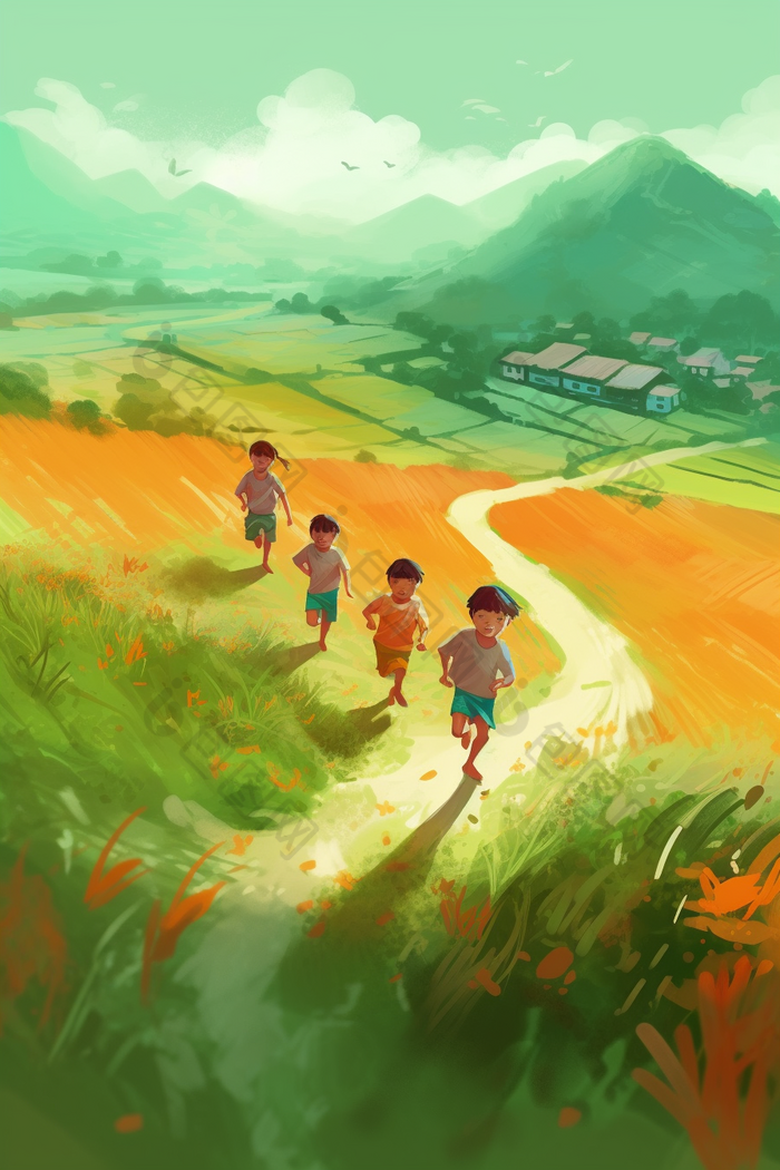 包图网提供精美好看的美好童年儿童插画素材免费下载,本次作品主题是