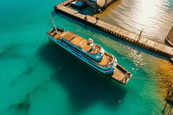 海景码头的观光游轮观光游艇船