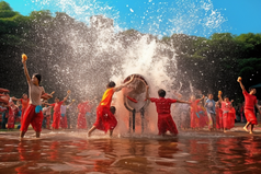 少数民族傣族泼水节摄影图13