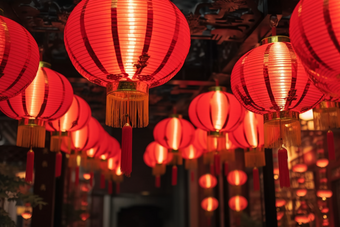 中国风红灯笼喜庆传统
