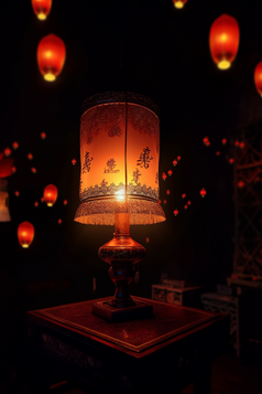 中国风孔明灯摄影图2
