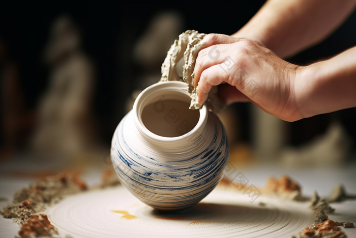 制作陶艺手工艺品手工品陶瓷