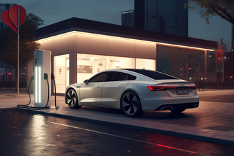 正在充电的新能源汽车科技智能