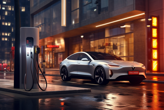 正在充电的新能源汽车未来科技智能