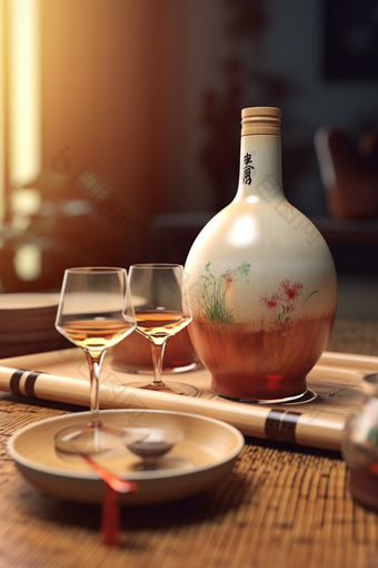 中国传统白酒酒杯素材中国古风