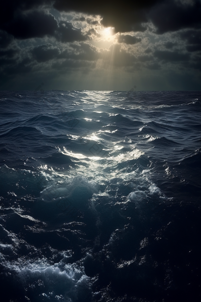 黑夜中的海海洋主体摄像高清图片下载-包图网