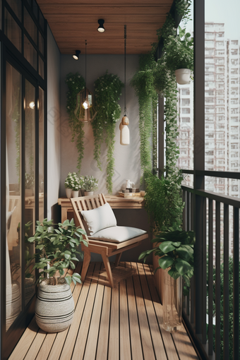 室内阳台设计环境设计植物