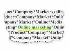 市场营销概念在线市场营销纸背景