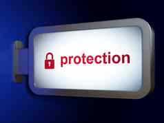 安全概念保护关闭挂锁广告牌背景