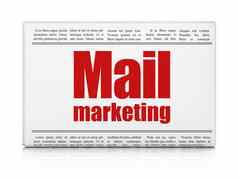 市场营销新闻概念报纸标题邮件市场营销