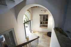 塞浦路斯视图楼梯走廊恢复古董小镇房子
