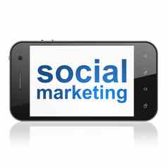 市场营销概念社会市场营销智能手机