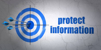 保护概念目标保护信息墙背景