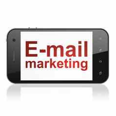 市场营销概念电子邮件市场营销智能手机