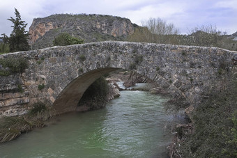 罗马桥通道colomera河村省格拉纳达安达卢西亚西班牙