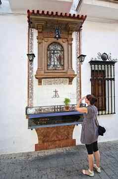 女人祈祷坛基督普罗维登斯andujar哈恩省安达卢西亚西班牙