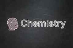 教育概念头化学黑板背景