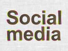 社会媒体概念社会媒体织物纹理背景