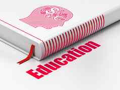 教育概念书头金融象征教育白色背景