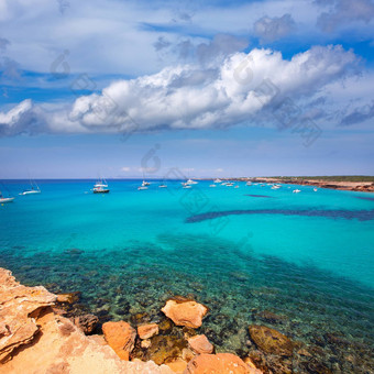Formentera爱定saona海滩巴利阿里群岛岛屿