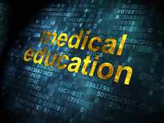教育概念医疗教育数字背景