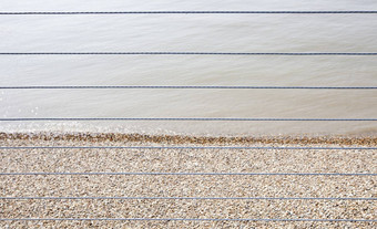 河泰晤士河瓦海滩线绳子栅栏