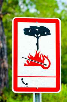 信息标志森林火风险