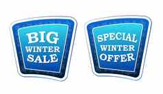 大冬天出售特殊的冬天提供复古的蓝色的横幅