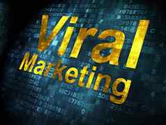 广告概念病毒市场营销数字背景